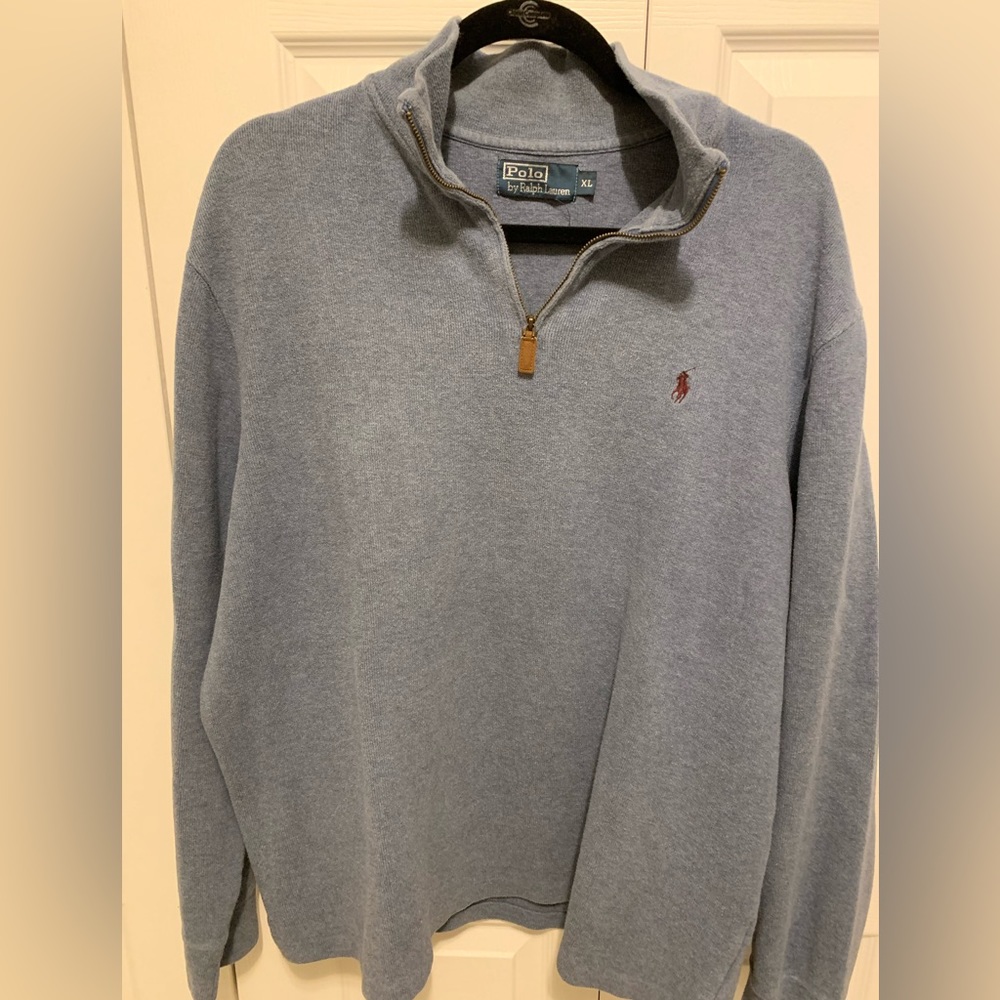 Ralph Lauren Blue Quarter Zip in XL